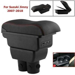 ACCESSORIES FOR YOUR JEEP 4x4 מוצרי חשמל  For Suzuki Jimny 2007-18 Consoles Armrest Box Double Layer Storage w/3 USB Port משענת יד מותאמת 